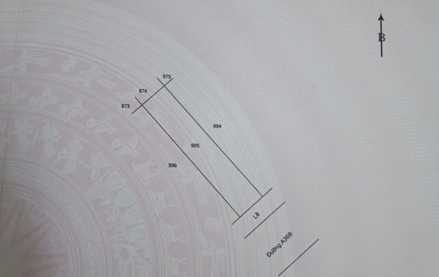 Đất thổ cư tại khu dân cư Tân Đức, mặt tiền đường A36B, gần công viên