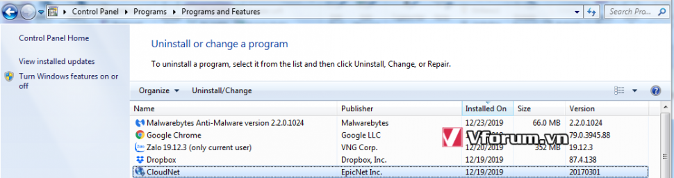 Hướng dẫn cách diệt virus Cloudnet.exe tận gốc hiệu quả 100%