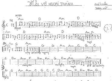 Hỏi vợ ngoại thành. sheet nhạc