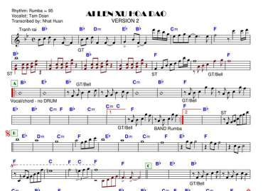 Ai Lên Xứ Hoa Đào sheet nhạc đệm