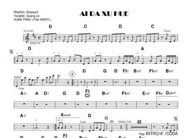Ai Ra Xứ Huế sheet nhạc đệm
