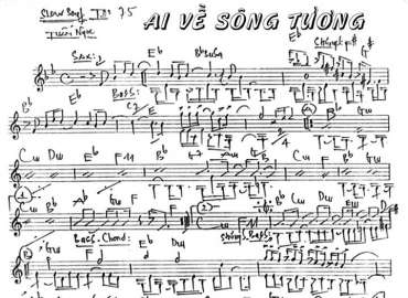 Ai Về Sông Tương sheet nhạc đệm