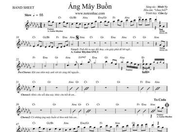 Áng Mây Buồn sheet nhạc đệm