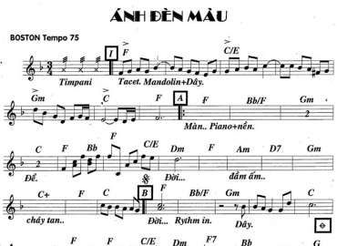 Ánh Đèn Màu sheet nhạc đệm