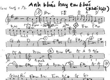 Anh Khác Hay Em Khác sheet nhạc đệm