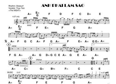 Anh Phải Làm Sao sheet nhạc đệm