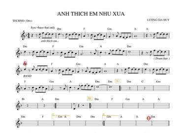 Anh Thích Em Như Xưa sheet nhạc đệm
