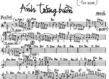 Ánh Trăng Buồn sheet nhạc đệm