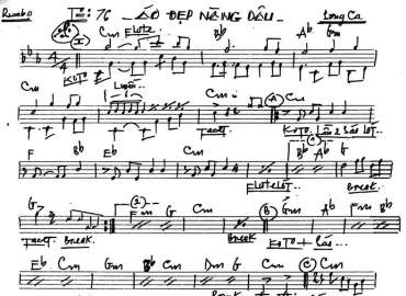 Áo Đẹp Nàng Dâu sheet nhạc đệm