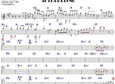 Áo Lụa Hà Đông sheet nhạc đệm