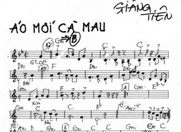 Áo Mới Cà Mau sheet nhạc đệm