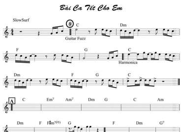 Bài Ca Tết Cho Em sheet nhạc đệm
