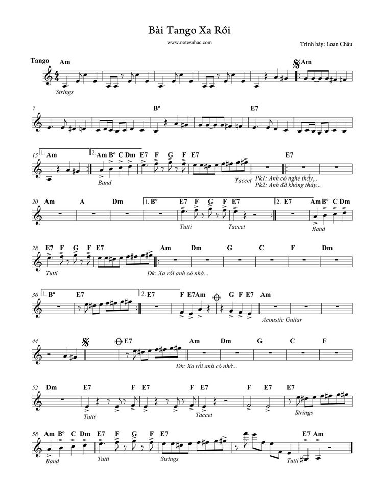 Bài Tango Xa Rồi