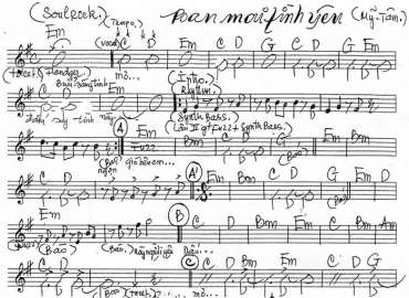 Ban Mai Tình Yêu sheet nhạc đệm