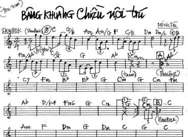Bâng Khuâng Chiều Nội Trú sheet nhạc đệm