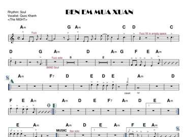 Bên Em Mùa Xuân sheet nhạc đệm