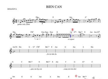 Biển Cạn sheet nhạc đệm