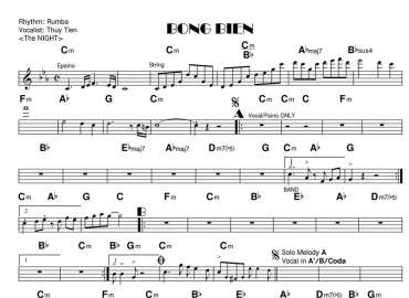 Bông Biển sheet nhạc đệm