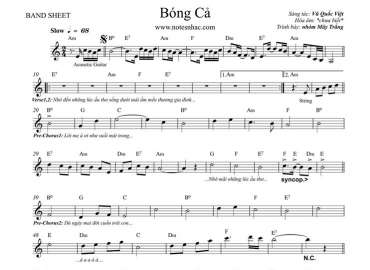 Bóng Cá sheet nhạc đệm