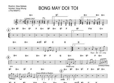 Bóng Mây Đời Tôi sheet nhạc đệm