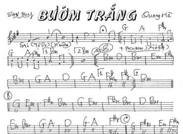 Bướm Trắng sheet nhạc đệm