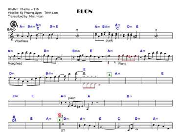 Buồn sheet nhạc đệm