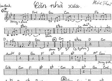 Căn Nhà Xưa sheet nhạc đệm
