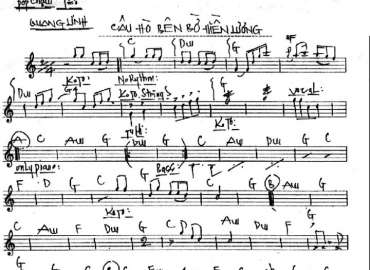 Câu Hò Bên Bờ Hiền Lương sheet nhạc đệm