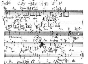 Cây Đàn Sinh Viên sheet nhạc đệm