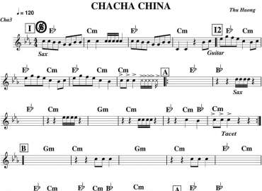 Cha Cha CHINA sheet nhạc đệm
