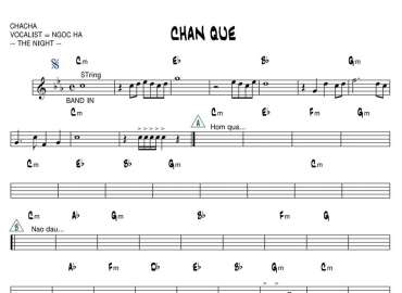 Chân Quê sheet nhạc đệm