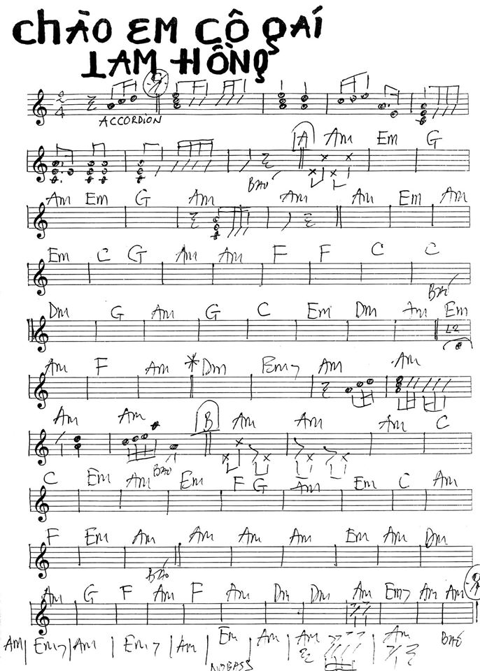 Chào Em Cô Gái Lam Hồng