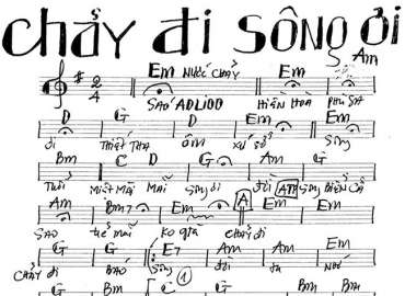 Chảy Đi Sông Ơi sheet nhạc đệm