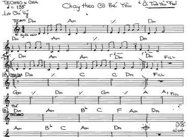 Chạy Theo Cô Bé Yêu sheet nhạc đệm