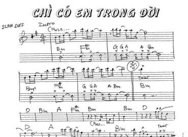 Chỉ Có Em Trong Đời sheet nhạc đệm
