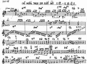 Chỉ Muốn Theo Em Suốt Đời sheet nhạc đệm