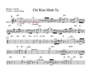 Chỉ Riêng Mình Ta sheet nhạc đệm