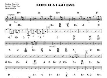 Chiều Trên Phá Tam Giang sheet nhạc đệm
