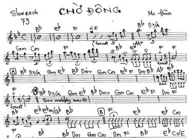 Chờ Đông sheet nhạc đệm