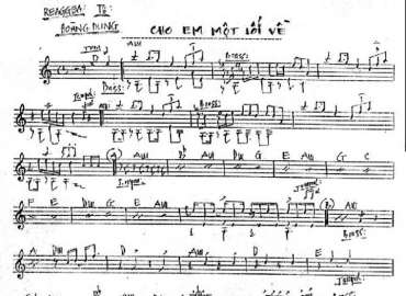 Cho Em Một Lối Về sheet nhạc đệm