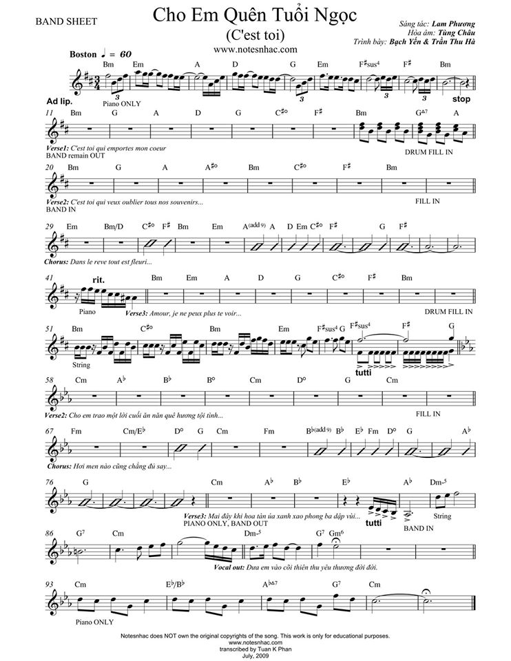 Cho Em Quên Tuổi Ngọc