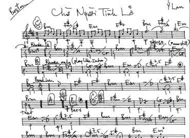 Chờ Người Tình Lỡ sheet nhạc đệm