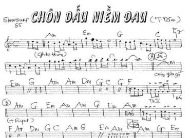 Chôn Dấu Niềm Đau sheet nhạc đệm