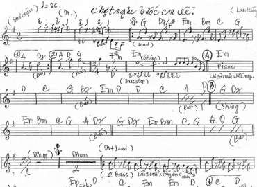 Chợt Nghe Bước Em Về sheet nhạc đệm