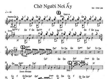 Chờ Người Nơi Ấy sheet nhạc đệm