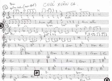 Chúc Xuân Ca sheet nhạc đệm