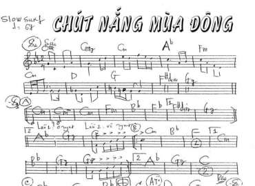 Chút Nắng Mùa Đông sheet nhạc đệm