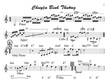 Chuyện Bình Thường sheet nhạc đệm