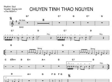 Chuyện Tình Thảo Nguyên sheet nhạc đệm
