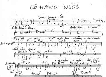 Cô Hàng Nước sheet nhạc đệm